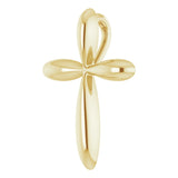 14K Yellow 17x13 mm Cross 16-18" Necklace