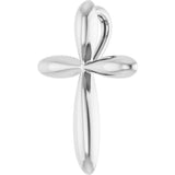 Sterling Silver 17x13 mm Cross 16-18" Necklace
