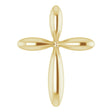 14K Yellow 17x13 mm Cross Pendant