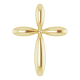 14K Yellow 17x13 mm Cross Pendant