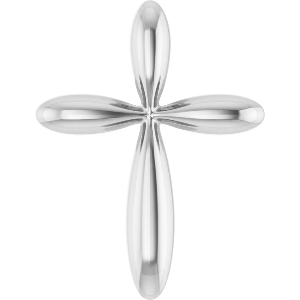 Sterling Silver 17x13 mm Cross 16-18" Necklace