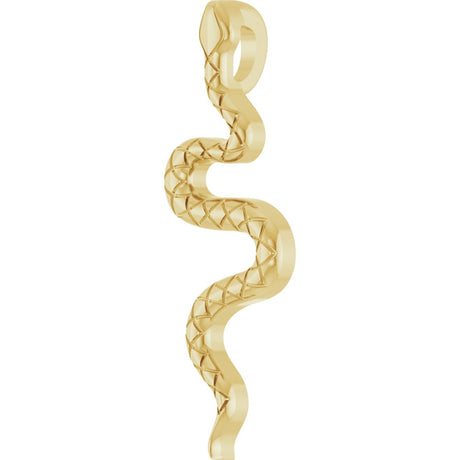 14K Yellow 19.5x6.7 mm Snake Pendant