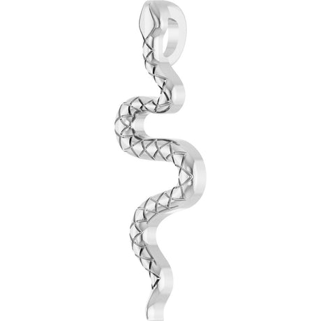 Sterling Silver 19.5x6.7 mm Snake Pendant