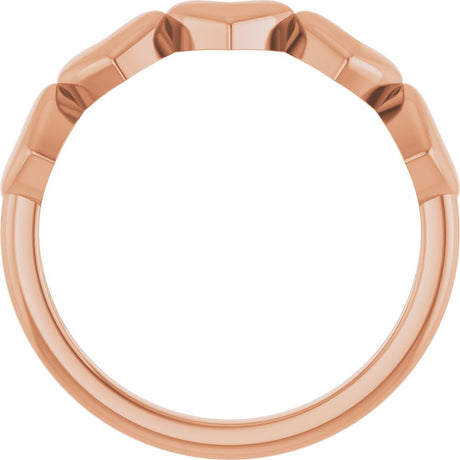 14K Rose Gold Heart Ring