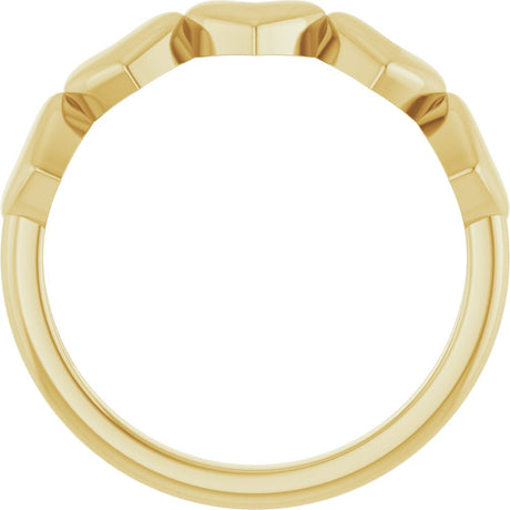 14K Yellow Gold Heart Ring