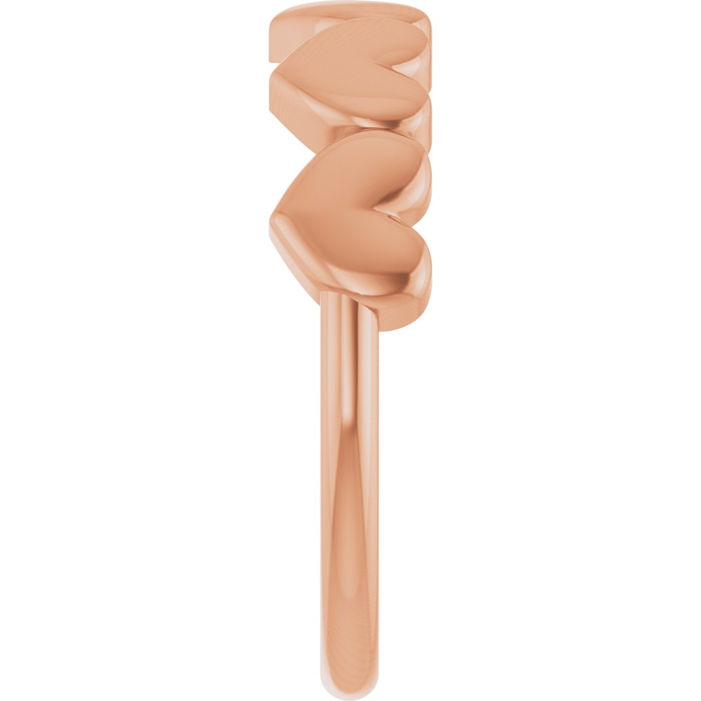 14K Rose Gold Heart Ring