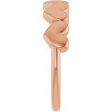 14K Rose Gold Heart Ring
