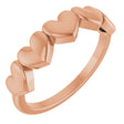 14K Rose Heart Ring