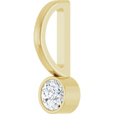 14K Yellow 1/10 CT Natural Diamond Charm/Pendant