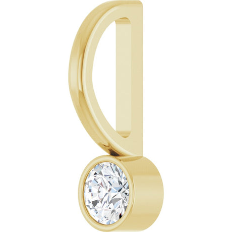 14K Yellow Gold 1/10 CT Natural Diamond Charm/Pendant