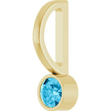 14K Yellow Gold Natural Aquamarine Charm/Pendant