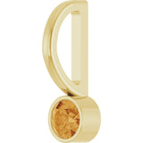 14K Yellow Gold Natural Citrine Charm/Pendant