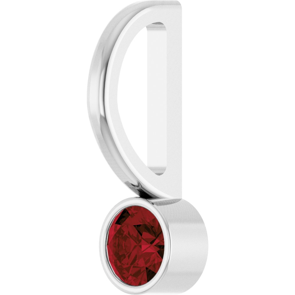 Sterling Silver Natural Mozambique Garnet Pendant/Charm