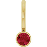 14K Yellow Lab-Grown Ruby Charm/Pendant