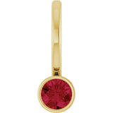 14K Yellow Lab-Grown Ruby Charm/Pendant