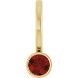 14K Yellow Natural Mozambique Garnet Pendant/Charm