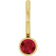 14K Yellow Lab-Grown Ruby Charm/Pendant