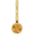 14K Yellow Gold Natural Citrine Charm/Pendant
