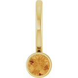 14K Yellow Gold Natural Citrine Charm/Pendant