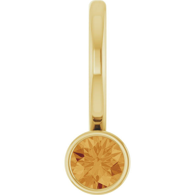 14K Yellow Gold Natural Citrine Charm/Pendant
