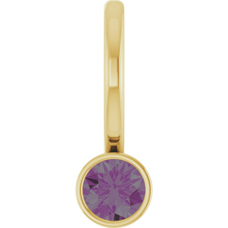 14K Yellow Gold Lab-Grown Alexandrite Charm/Pendant