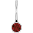 Sterling Silver Natural Mozambique Garnet Pendant/Charm