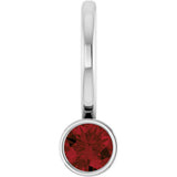 Sterling Silver Natural Mozambique Garnet Pendant/Charm