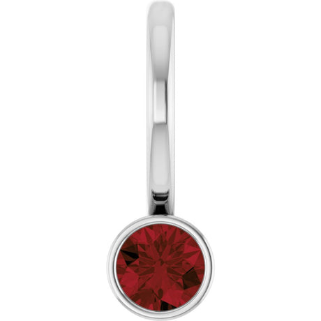Sterling Silver Natural Mozambique Garnet Pendant/Charm
