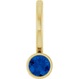 14K Yellow Gold Natural Blue Sapphire Charm/Pendant