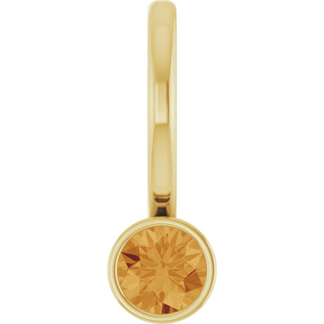 14K Yellow Gold Natural Citrine Charm/Pendant