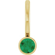 14K Yellow Gold Natural Emerald Charm/Pendant
