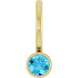 14K Yellow Gold Natural Aquamarine Charm/Pendant