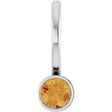 Sterling Silver Natural Citrine Charm/Pendant