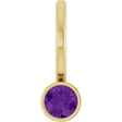 14K Yellow Natural Amethyst Charm/Pendant
