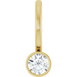 14K Yellow Gold 1/10 CT Natural Diamond Charm/Pendant