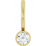14K Yellow Gold 1/10 CT Natural Diamond Charm/Pendant