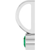 Sterling Silver Natural Emerald Charm/Pendant