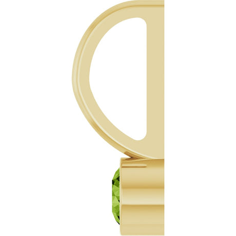 14K Yellow Gold Natural Peridot Charm/Pendant
