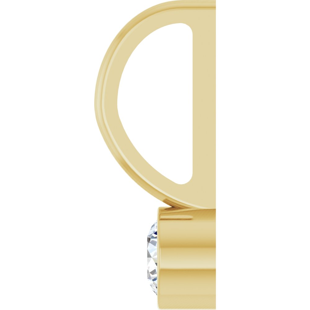 14K Yellow Gold 1/10 CT Natural Diamond Charm/Pendant