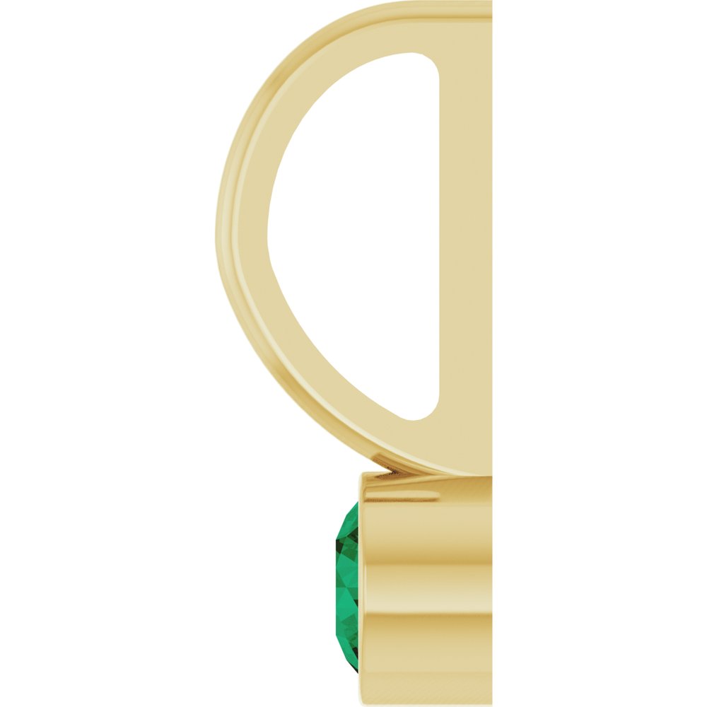 14K Yellow Gold Natural Emerald Charm/Pendant