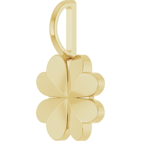 18K Yellow Gold-Plated Sterling Silver Four-Leaf Clover Charm/Pendant