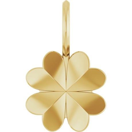 14K Yellow Gold Four-Leaf Clover Charm/Pendant