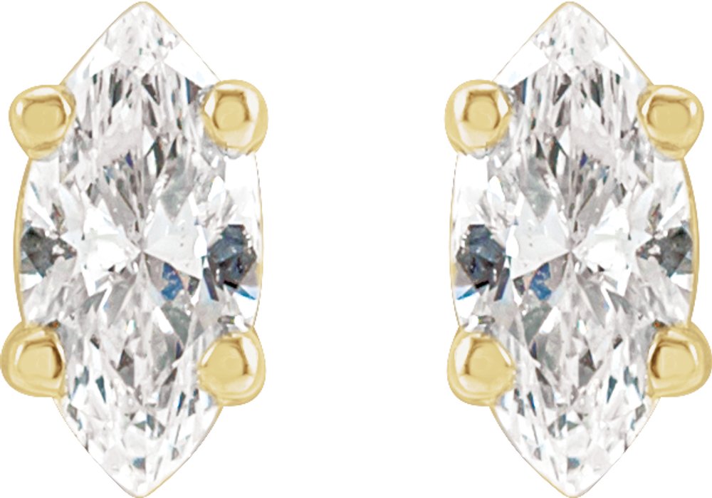 14K Yellow 1/6 CTW Natural Diamond Earrings