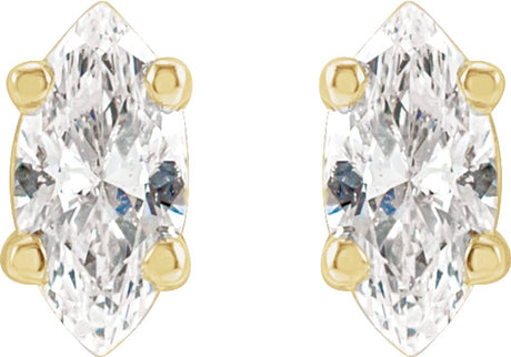 14K Yellow Gold 1/8 CTW Natural Diamond Earrings