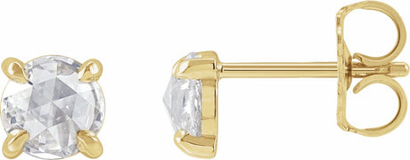 14K Yellow Stuller Lab-Grown Moissanite 4-Prong Claw Earrings