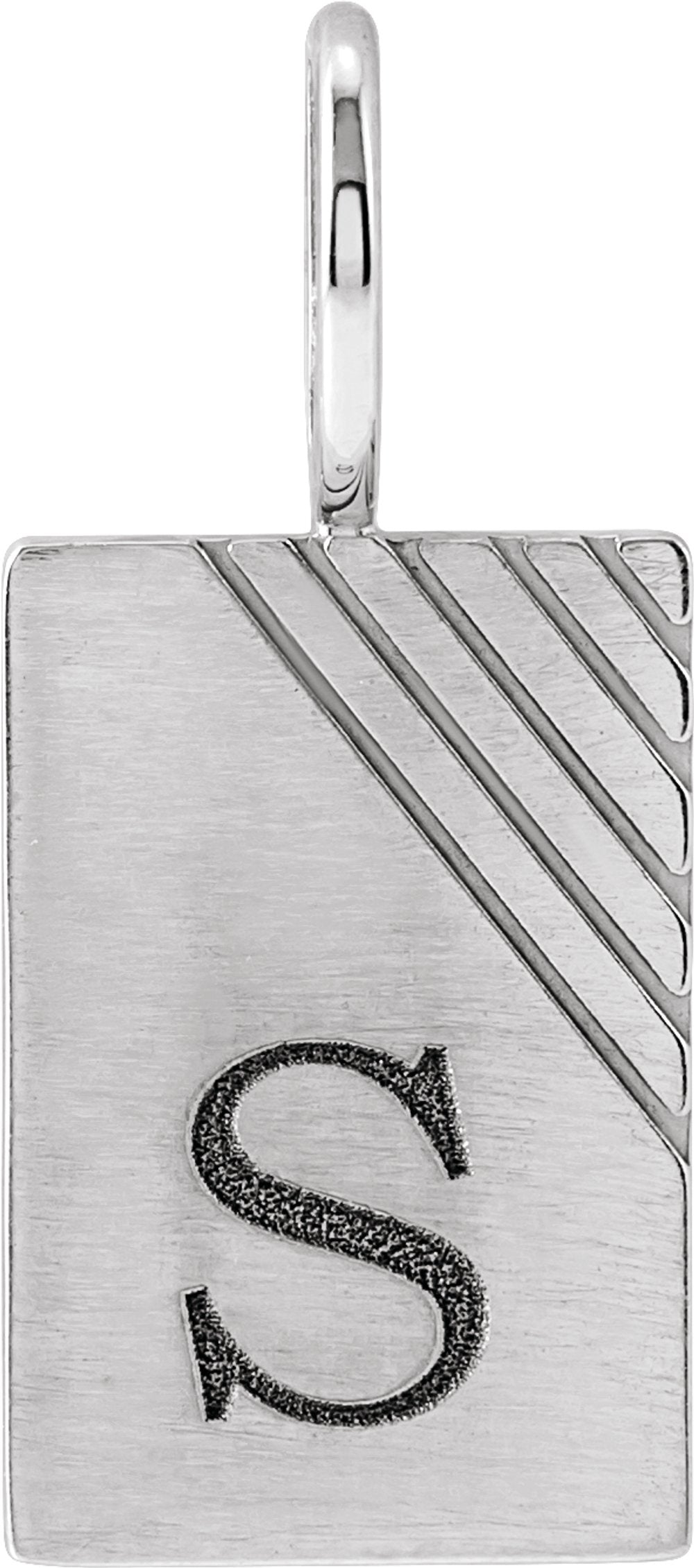 Sterling Silver Engravable Dog Tag Charm/Pendant