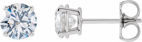 14K White Gold 3 CTW Lab-Grown Diamond Earrings