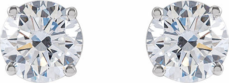14K White Gold 3 CTW Lab-Grown Diamond Earrings