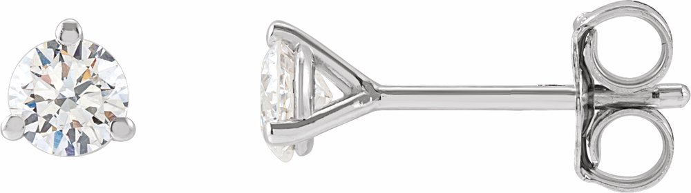 14K White 1/8 CTW Lab-Grown Diamond Stud Earrings