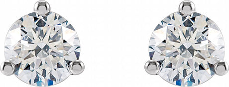 14K White 3/4 CTW Lab-Grown Diamond Stud Earrings